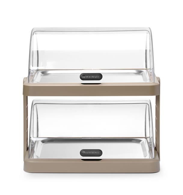 Dvojitá chladiaca vitrína s rolovacím vrchom Duo UNIQ, , béžová, 480x355x(V)480mm, obdĺžniková – Obrázok 3