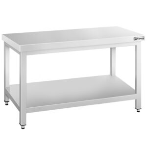 Nerezový podpultový stôl 2000x600 mm - so základnou policou