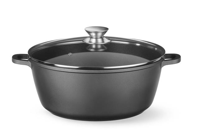 Kastról s nepriľnavým povrchom 7,5L, Čierna, 387x310x(H)130mm