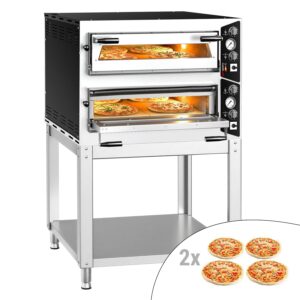 Elektrická pec na pizzu - 4 + 4x 35cm - manuálna - vr. podstavce