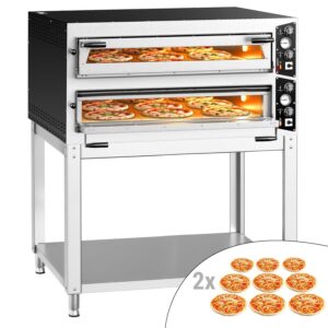 Elektrická pec na pizzu - 9+9x 35 cm (šírka) - manuálna - vr. podstavce