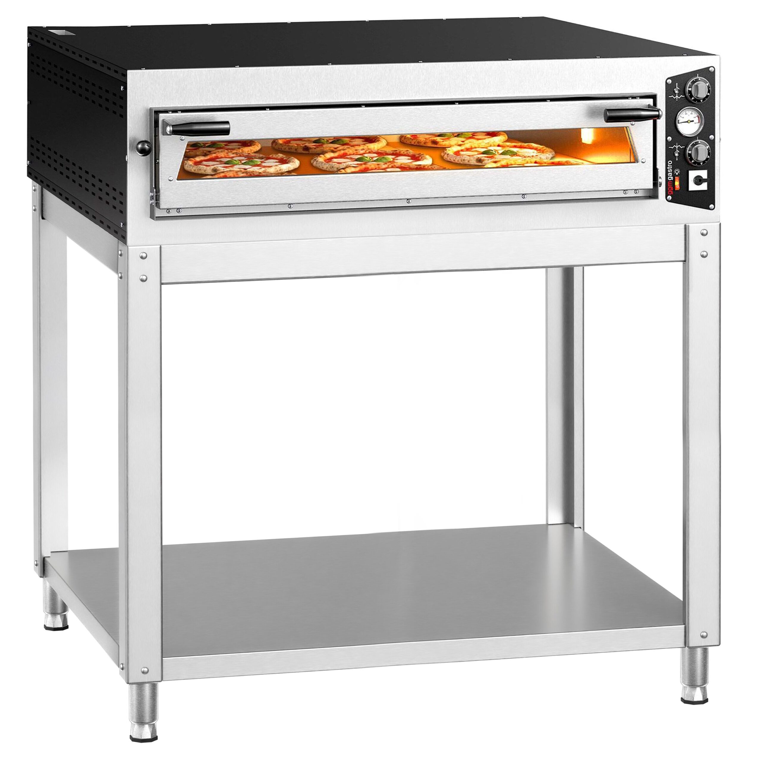 Elektrické kachle na pizzu - 9x 34 cm (šírka) - manuálna - vr. podstavce – Obrázok 2