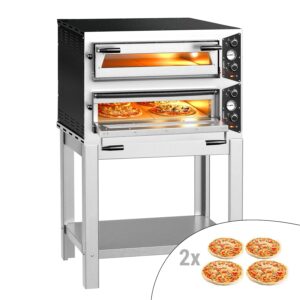 Elektrická pec na pizzu - 4 + 4x 30cm - manuálna - vr. podstavce
