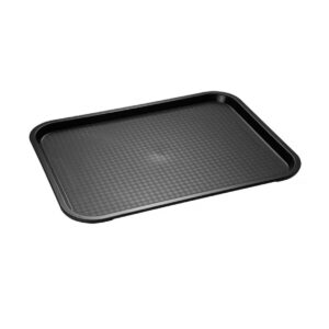(6 kusov) Tácka pre rýchle občerstvenie - polypropylén - 350x270 mm - čierna