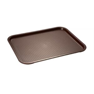 (6 kusov) Tácka pre rýchle občerstvenie - polypropylén - 350x270 mm - hnedá