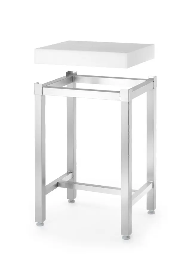 Polyetylénový mäsiarsky klát so základňou, HENDI, 505663 + 505670, 500x400x(H)830mm – Obrázok 2
