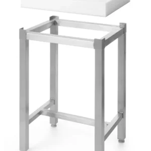 Polyetylénový mäsiarsky klát so základňou, HENDI, 505656 + 505670, Biela, 500x400x(H)800mm