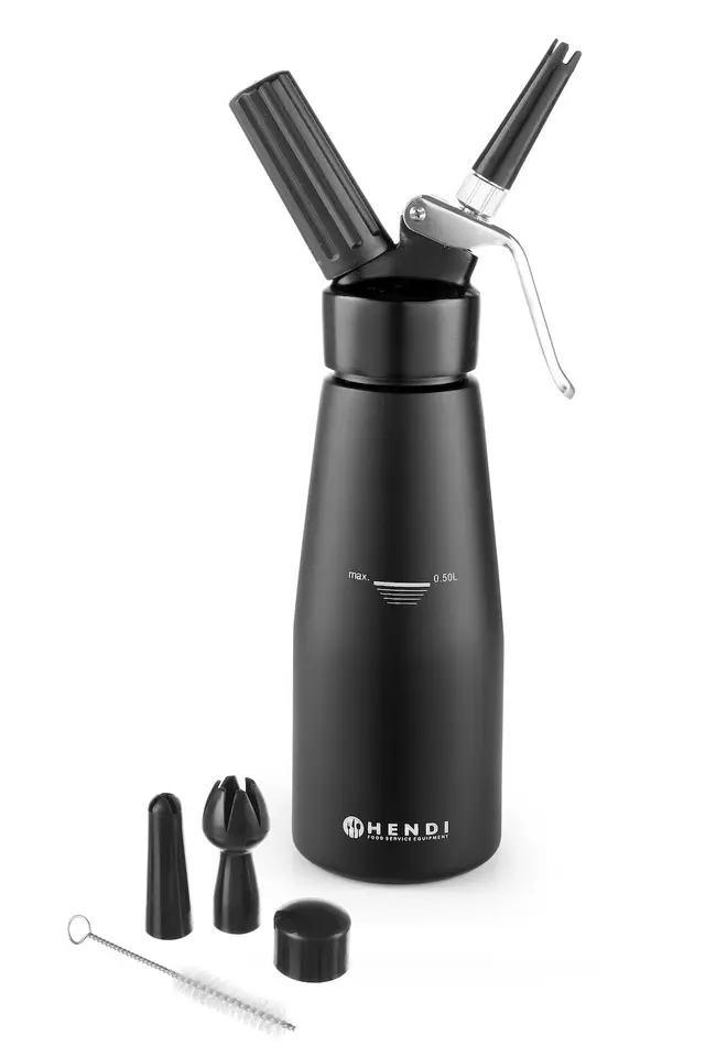 Fľaša na šľahačku , HENDI, Kitchen Line, 0,5L, Čierna, 80x(H)260mm – Obrázok 2