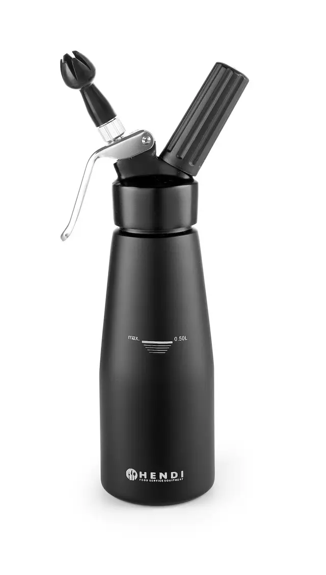 Fľaša na šľahačku , HENDI, Kitchen Line, 0,5L, Čierna, 80x(H)260mm