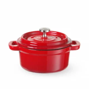 Liatinový smaltovaný kastról, HENDI, 0,27L, Červená, 130x100x(H)48mm