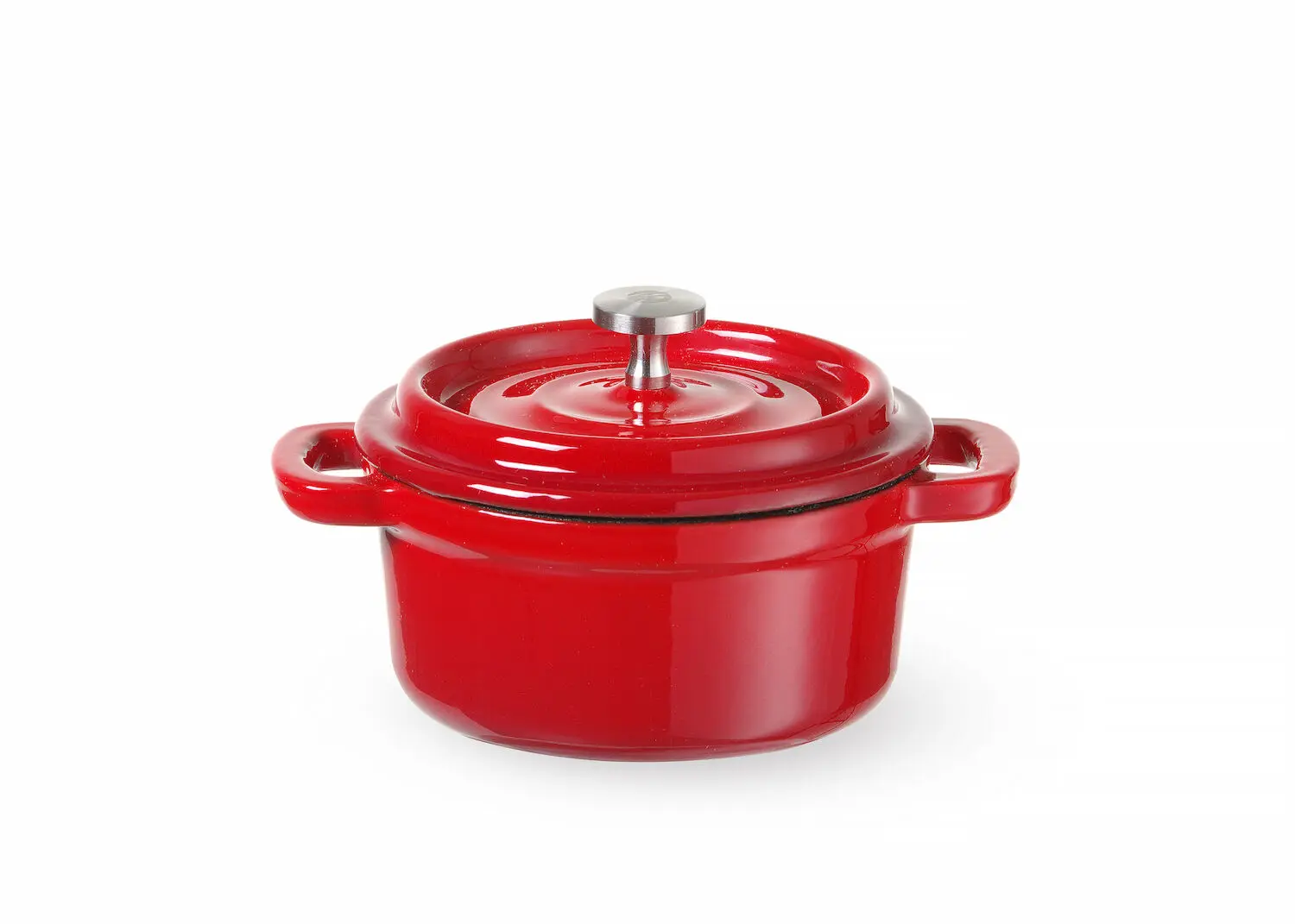 Liatinový smaltovaný kastról, HENDI, 0,27L, Červená, 130x100x(H)48mm