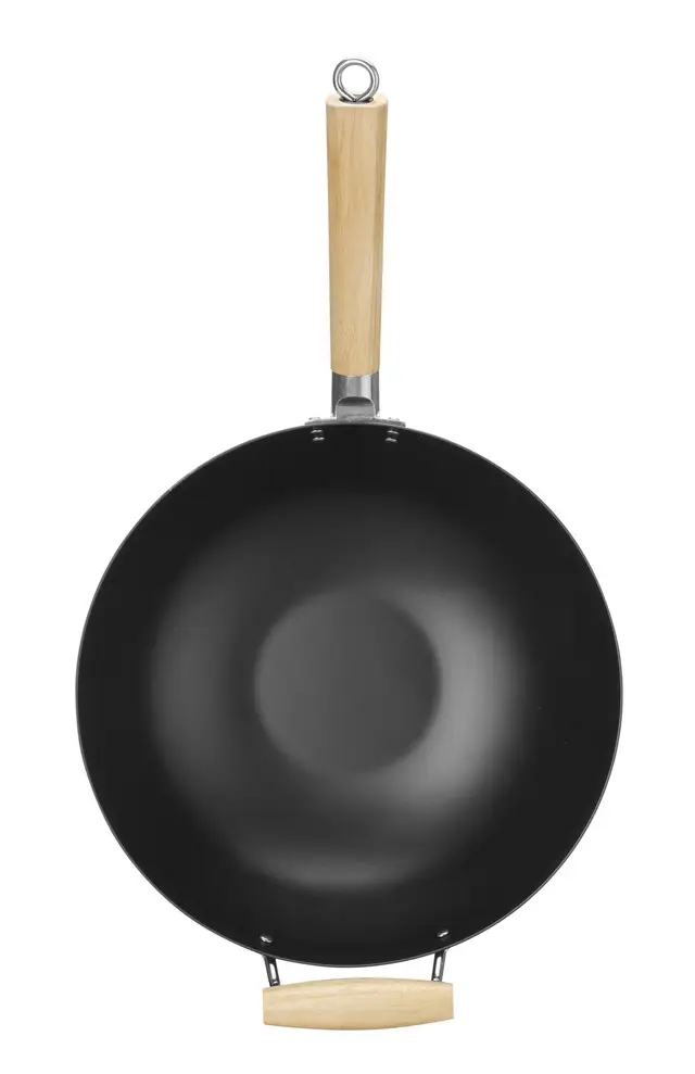 Panvica Wok s drevenou rukoväťou, HENDI, 324x565mm – Obrázok 2