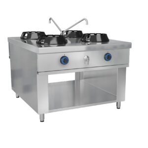 Plynová wok varná doska – 56 kW – 4 horáky – vrátane 2 kohútikov