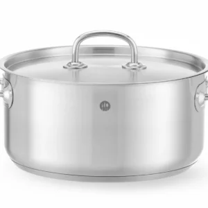 Varný hrniec nízky – s vekom, HENDI, Kitchen Line, 4,9L, 240x(H)110mm