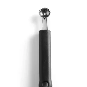 Dekoračný nôž na guľaté tvary – jednoduchý, vlnitý, HENDI, Čierna, (L)150mm