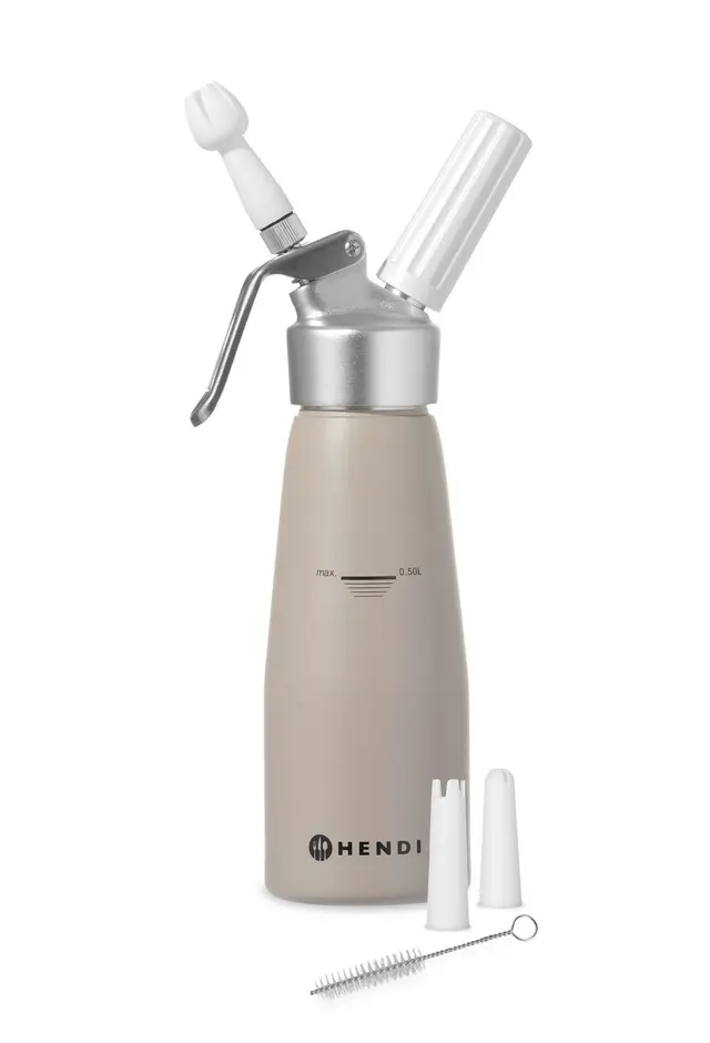 Fľaša na šľahačku , HENDI, 0,5L, Taupe, 80x(H)260mm – Obrázok 2