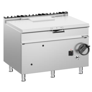 Plynová sklopná panvica – 120 litrov – 30 kW – s ručným kolesom a prípojkou na vodu