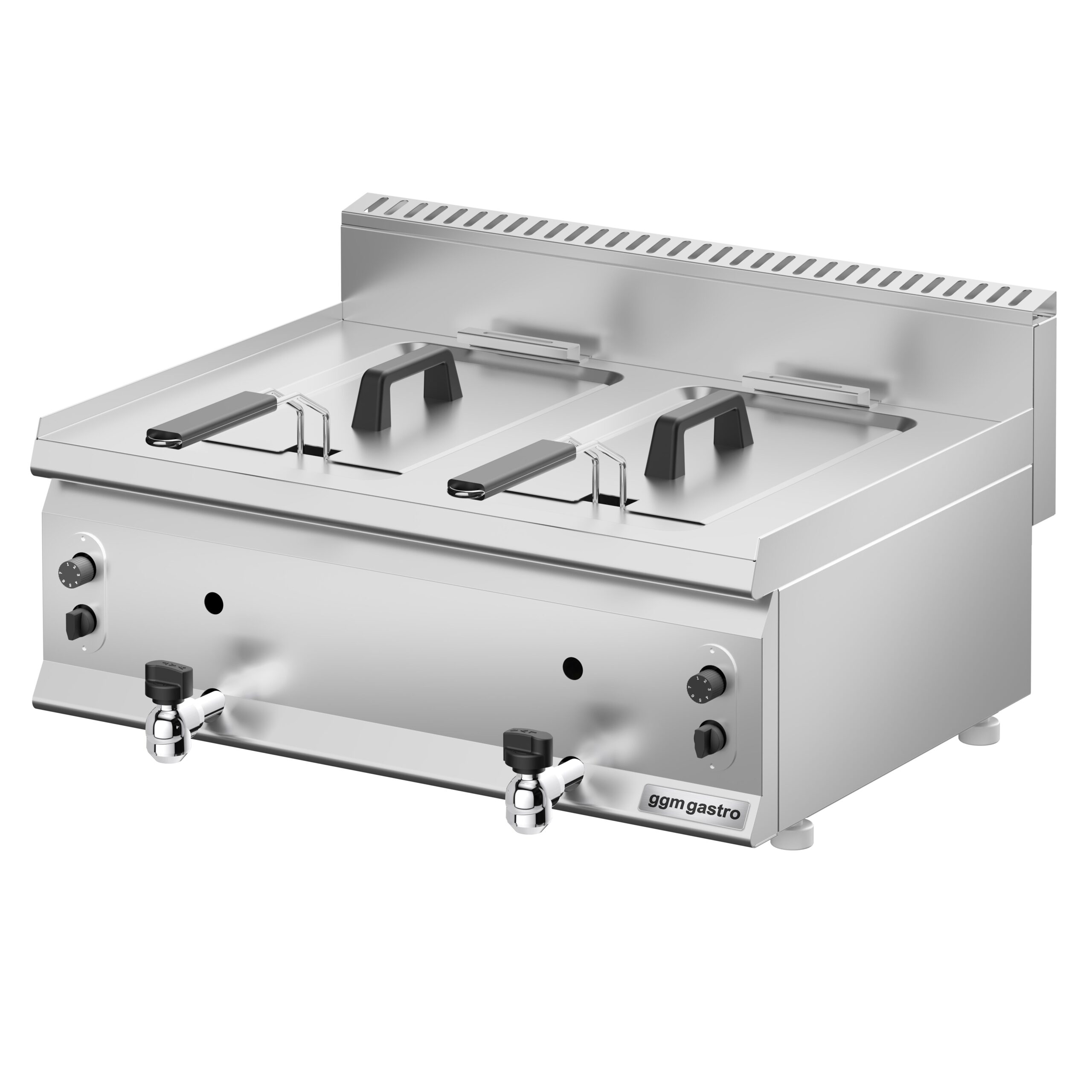 Plynová dvojitá fritéza - 8+8 litrov - 12 kW - s vypúšťacím ventilom – Obrázok 6