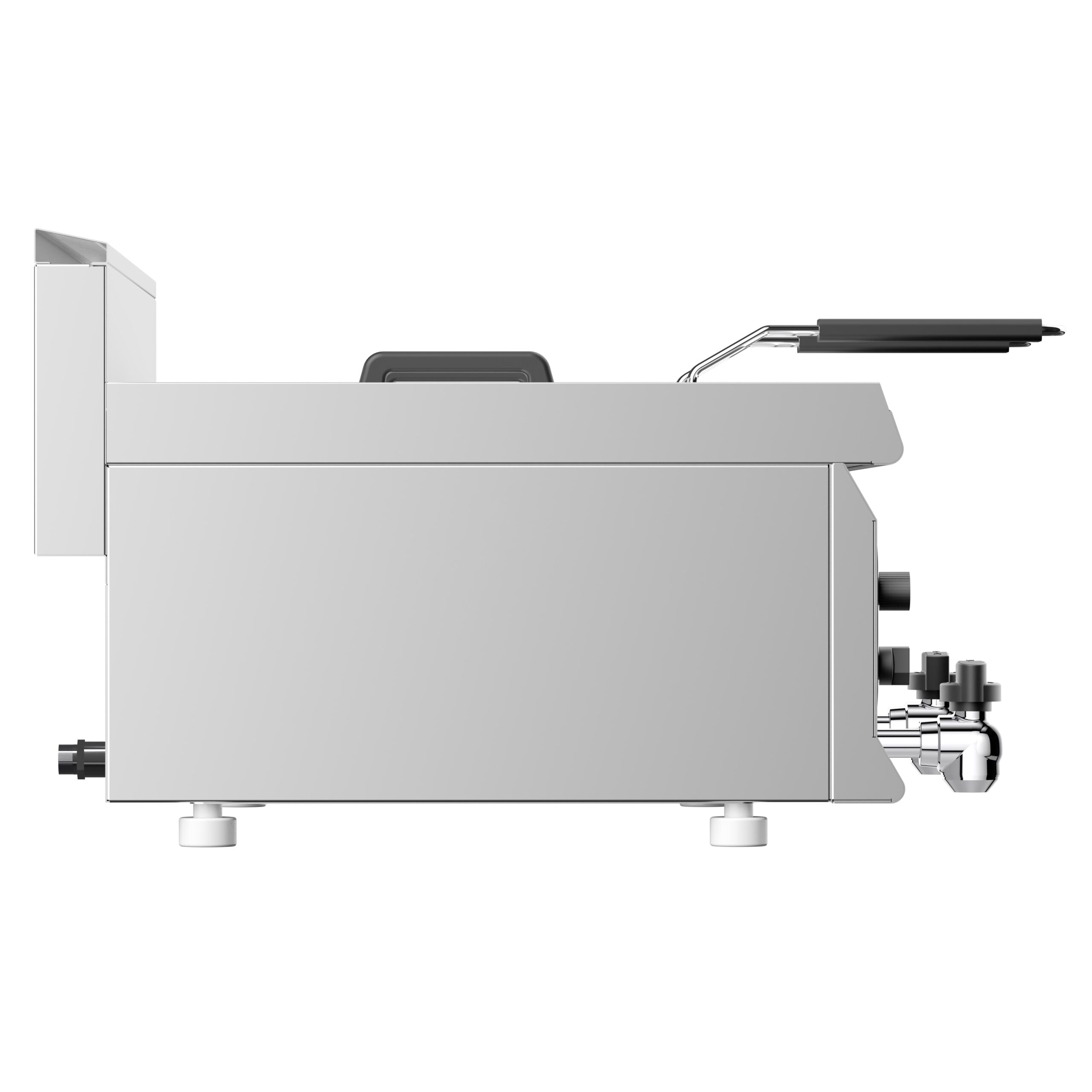 Plynová dvojitá fritéza - 8+8 litrov - 12 kW - s vypúšťacím ventilom – Obrázok 7