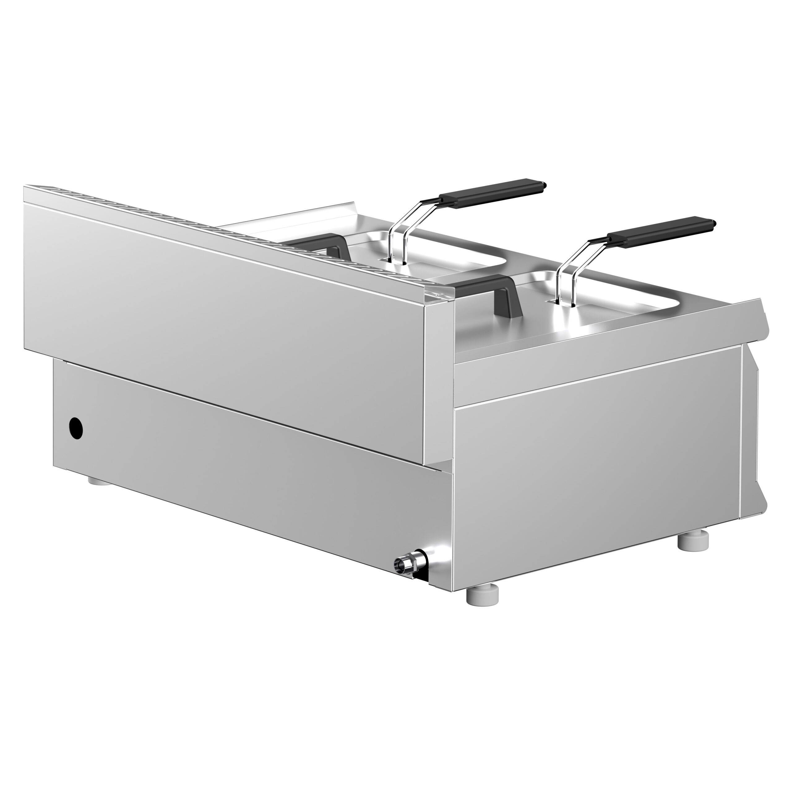 Plynová dvojitá fritéza - 8+8 litrov - 12 kW - s vypúšťacím ventilom – Obrázok 8