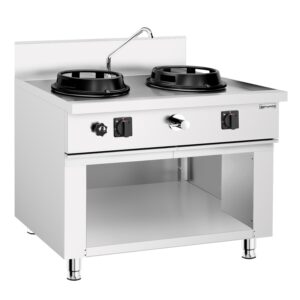 Plynová wok varná doska - 30 kW - 2 horáky - vrátane 1 kohútika