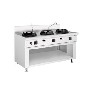 Plynová wok varná doska – 45 kW – 3 horáky – vrátane 2 kohútikov