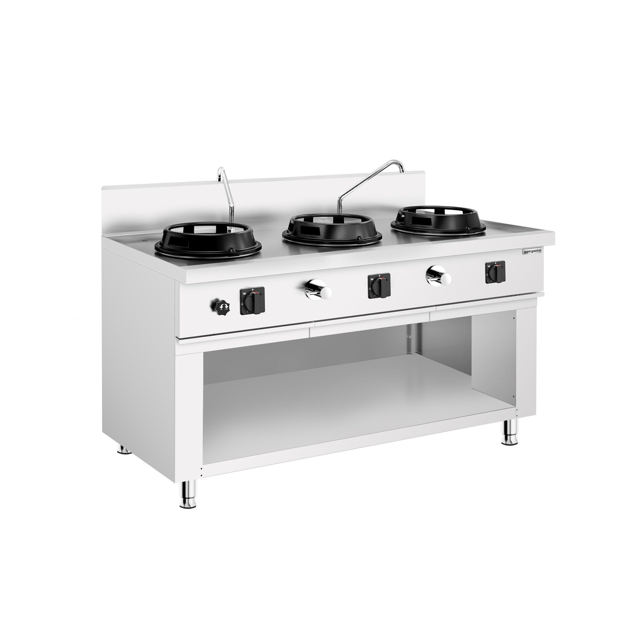 Plynová wok varná doska – 45 kW – 3 horáky – vrátane 2 kohútikov