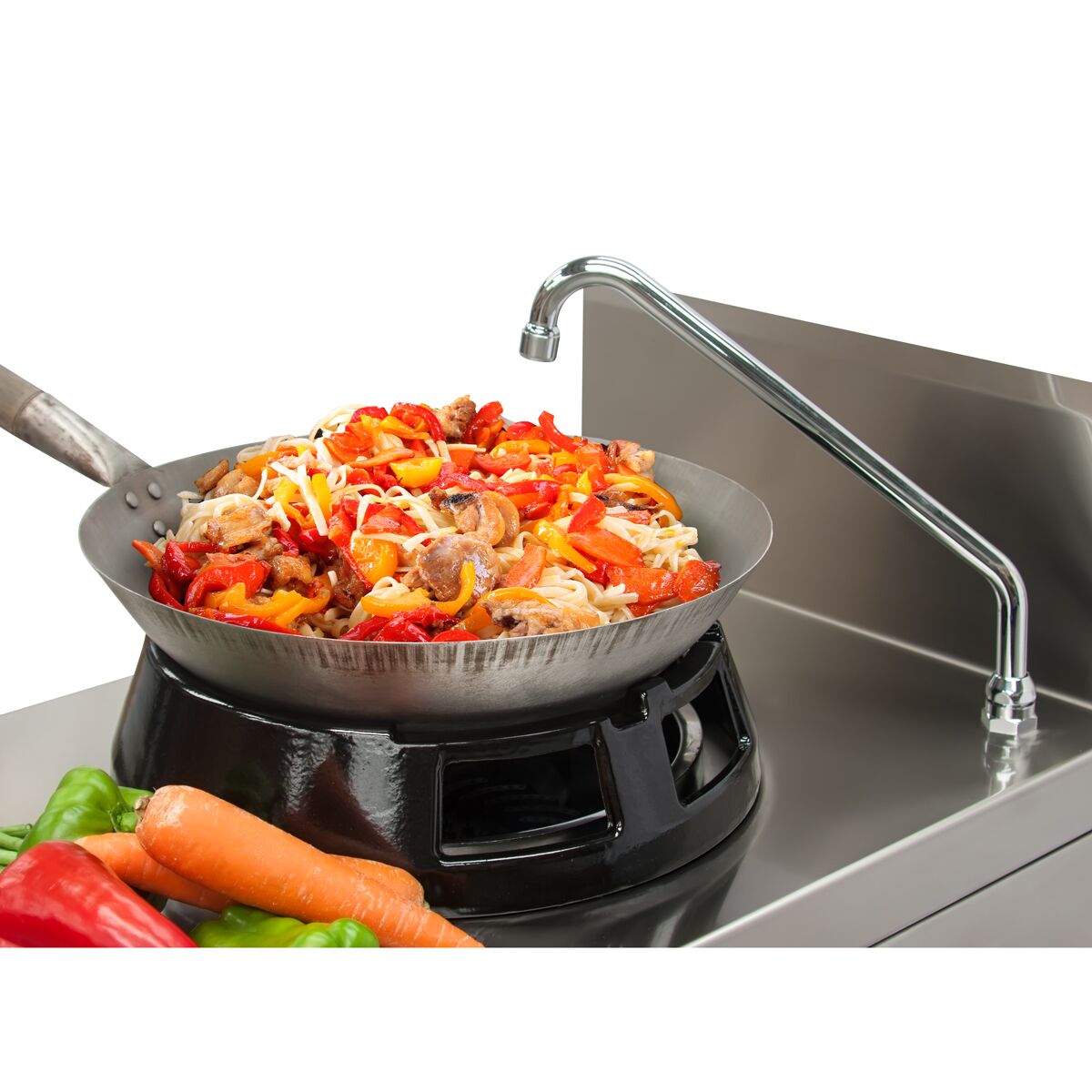 Plynová wok varná doska - 42 kW - 3 horáky - vrátane 1 kohútika – Obrázok 3