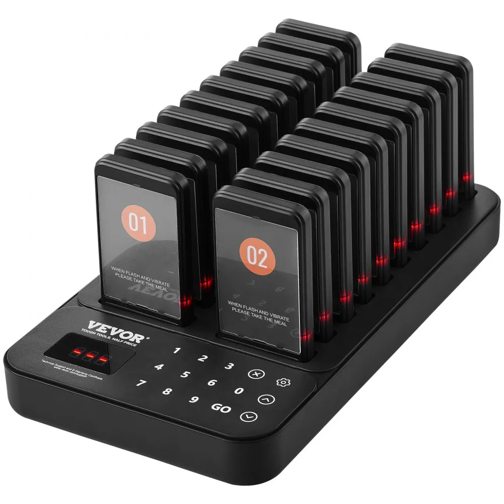 Pager systém / Privolanie zákazníka / 20 ks set čierny