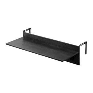 Balkónový stôl , 800x300 mm, Skladací závesný balkónový stôl, Skladací stôl na vonkajšie použitie, Nosnosť 22 kg, Vhodný pre zábradlia od 25,4 do 109,22 mm, Servírovací stôl na terasu a verandu