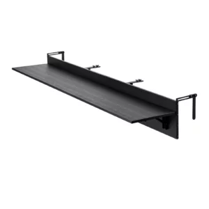 Balkónový stôl 1500x300 mm, Skladací závesný balkónový stôl, Skladací stôl na vonkajšie použitie, Nosnosť 22 kg, Vhodný pre zábradlia od 2,54 do 15 cm, Servírovací stôl na terasu a verandu