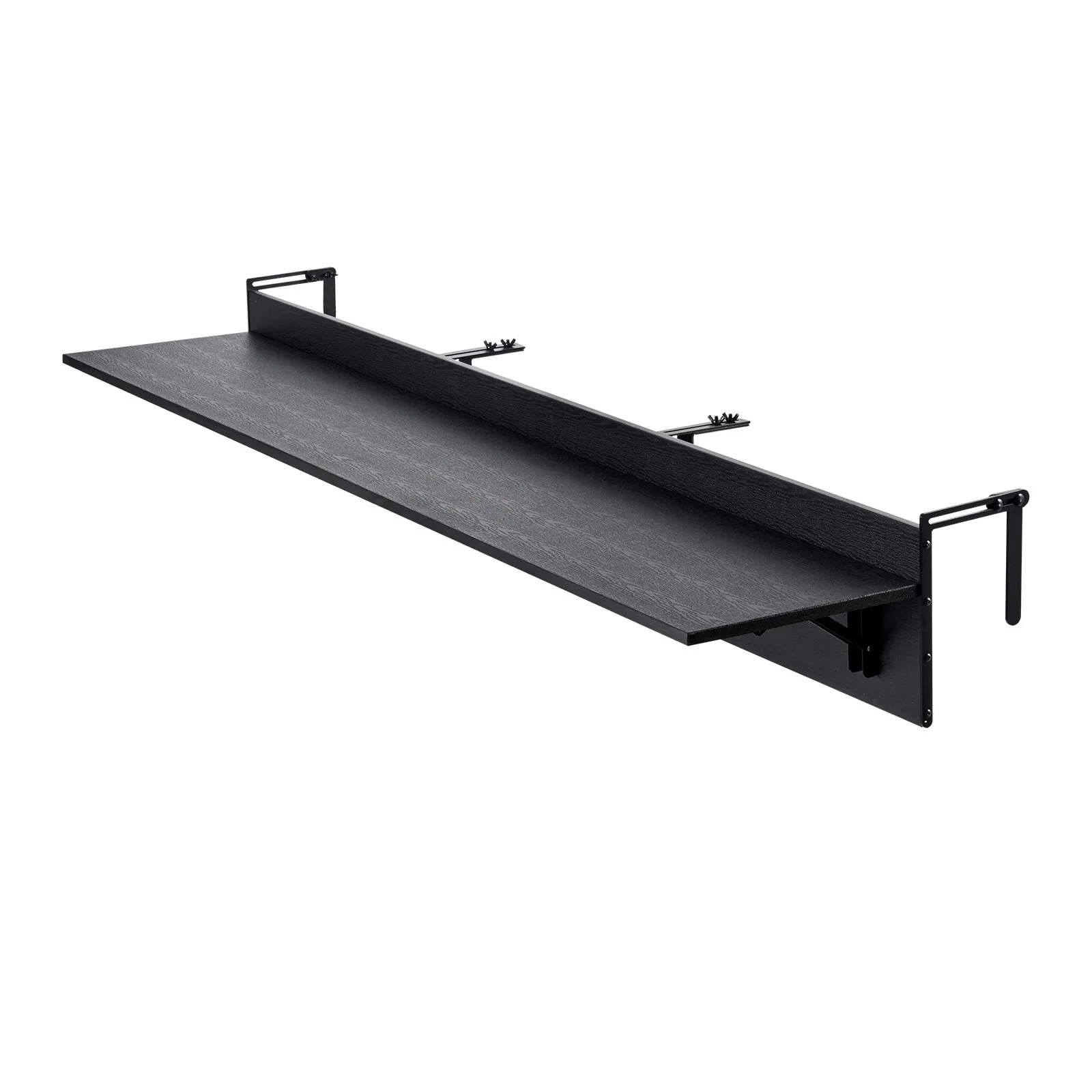 Balkónový stôl 1500x300 mm, Skladací závesný balkónový stôl, Skladací stôl na vonkajšie použitie, Nosnosť 22 kg, Vhodný pre zábradlia od 2,54 do 15 cm, Servírovací stôl na terasu a verandu