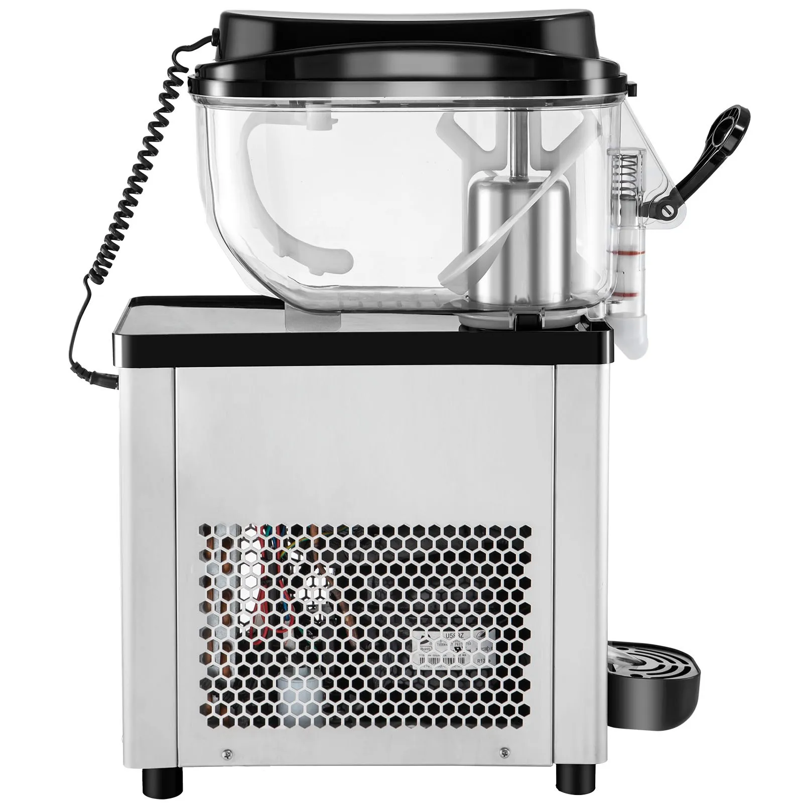 Stroj na ľadovú drť 6-litrový výrobník ľadu 300 W 220 V, nerezový výrobník mrazených nápojov Margarita Smoothie, výrobník ľadu pre supermarkety, kaviarne, reštaurácie, bary – Obrázok 2