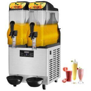 Stroj na ľadovú drť, 24l  stroj na margaritu na 50 šálok, 500W nerezový smoothie margarita, výrobník mrazených nápojov, stroj na ledovú kašu na párty, do kaviarní, reštaurácií, barov atď.