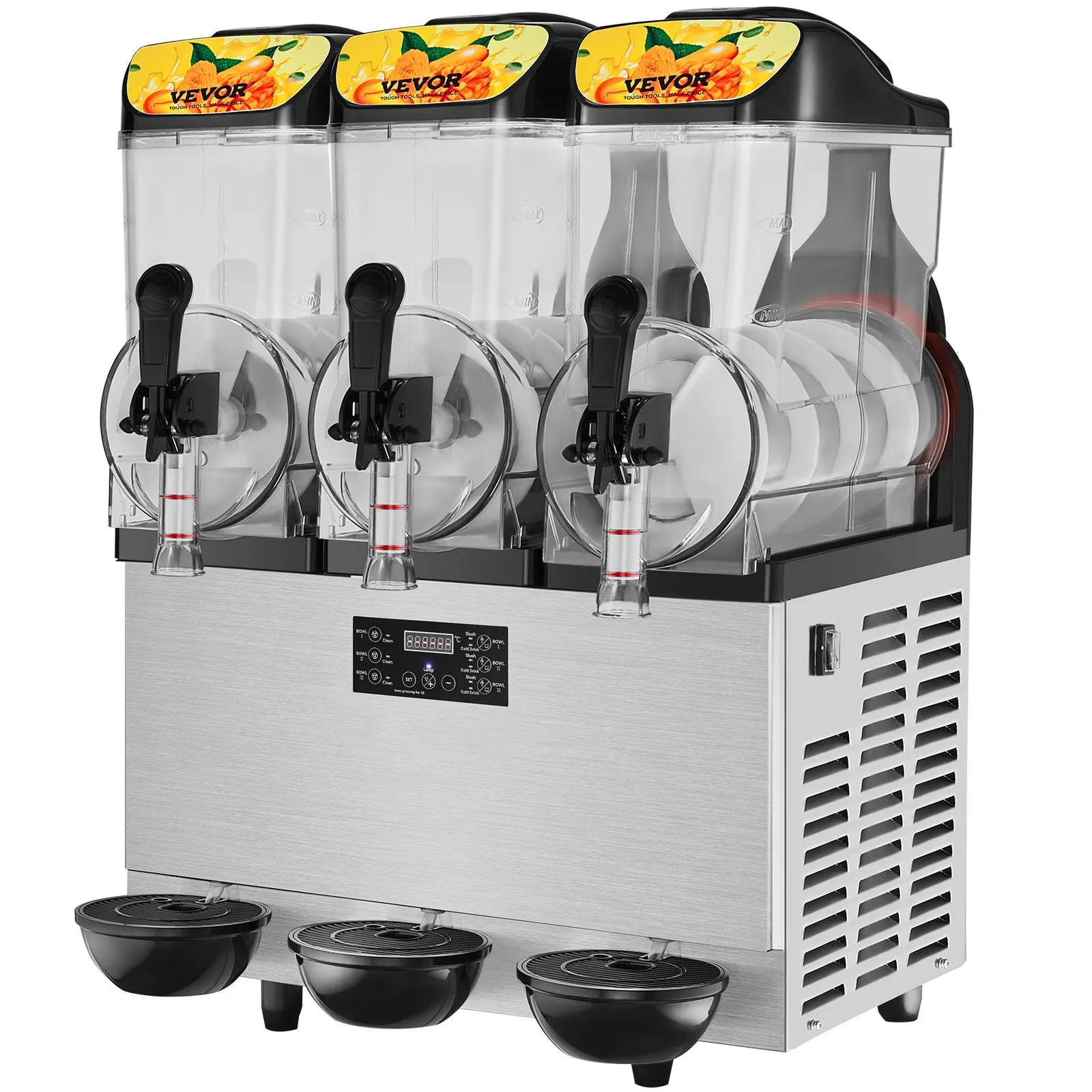 Stroj na ľadovú drť jedna misa s objemom 36 l, stroj na margaritu na 75 šálok, 1100 W nerezový smoothie margarita, výrobník mrazených nápojov, stroj na ladovú kašu na párty, do kaviarní, reštaurácií, barov atď. – Obrázok 4