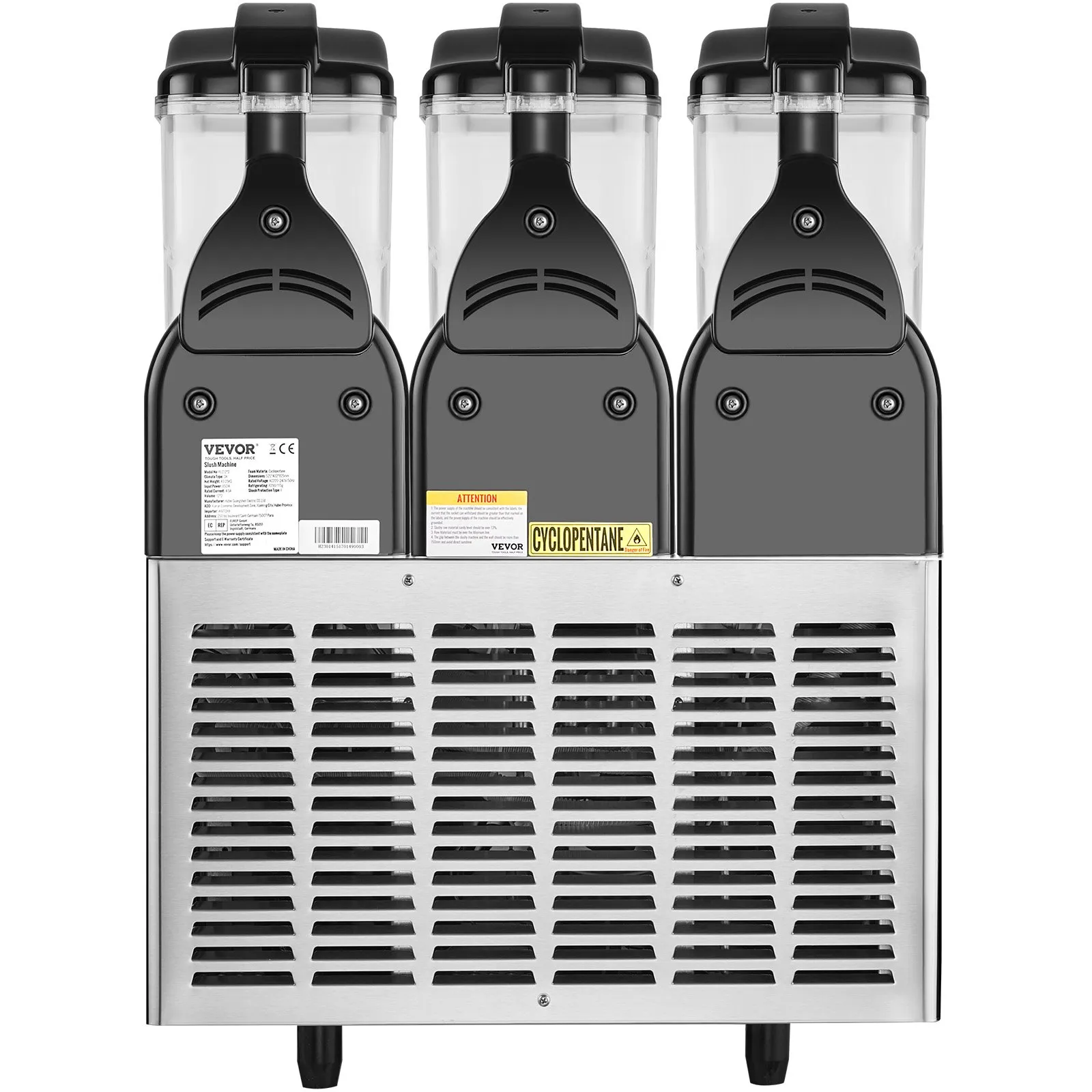 Stroj na ľadovú drť jedna misa s objemom 36 l, stroj na margaritu na 75 šálok, 1100 W nerezový smoothie margarita, výrobník mrazených nápojov, stroj na ladovú kašu na párty, do kaviarní, reštaurácií, barov atď. – Obrázok 2