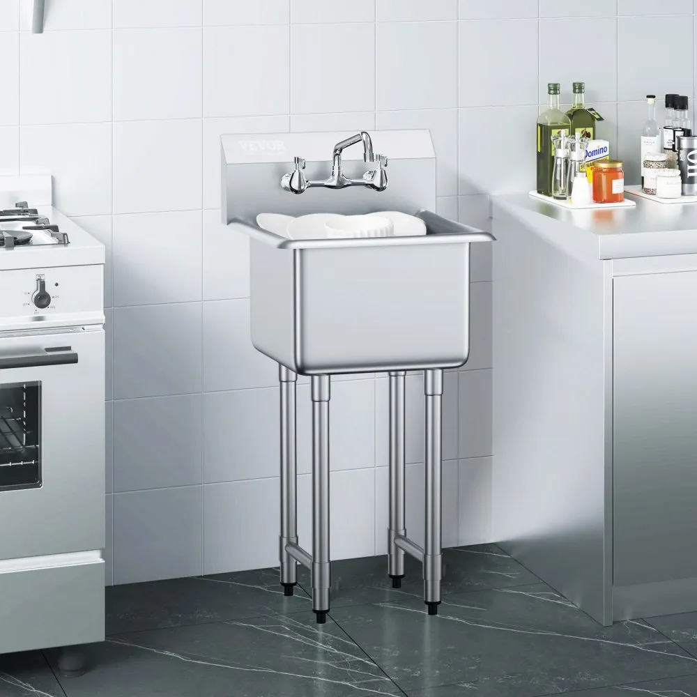 Nerezový drez 457 x 381 x 1041 mm + batéria - Jednodrez – Obrázok 6