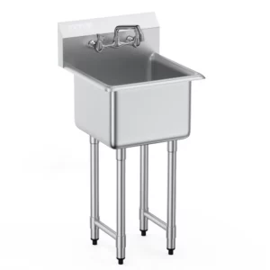 Nerezový drez 457 x 381 x 1041 mm + batéria - Jednodrez
