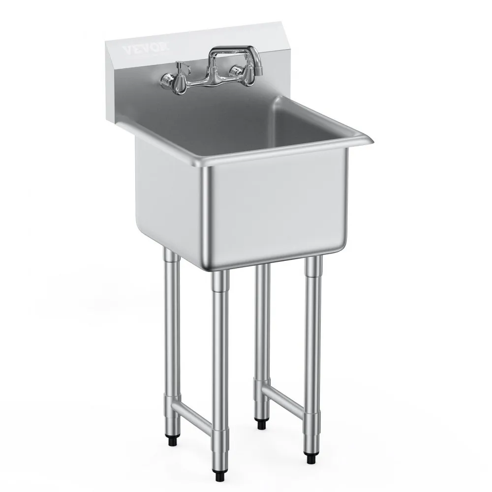 Nerezový drez 457 x 381 x 1041 mm + batéria - Jednodrez