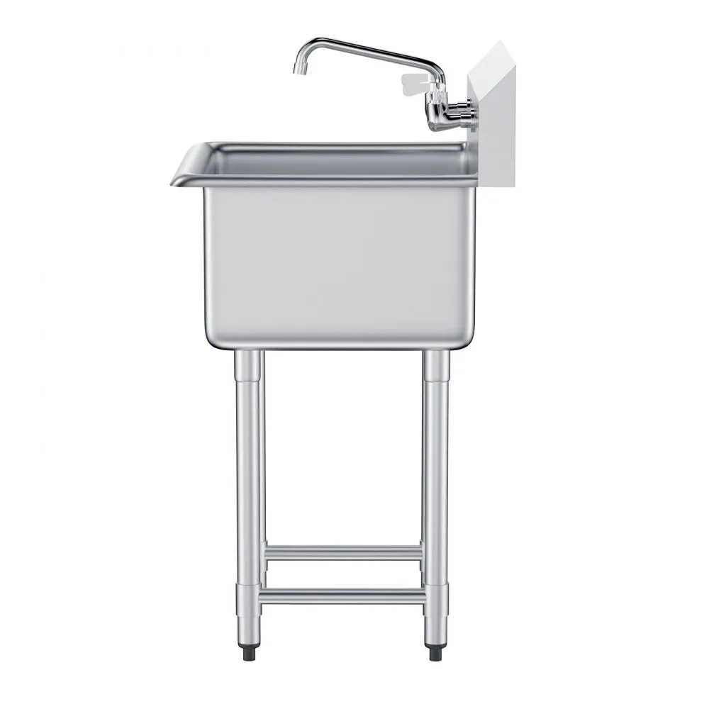 Nerezový drez 457 x 381 x 1041 mm + batéria - Jednodrez – Obrázok 2