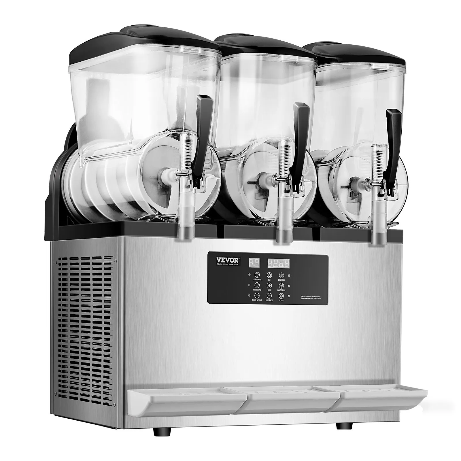 Stroj na ľadovú drť jedna misa s objemom 36 l, stroj na margaritu na 75 šálok, 1100 W nerezový smoothie margarita, výrobník mrazených nápojov, stroj na ladovú kašu na párty, do kaviarní, reštaurácií, barov atď. – Obrázok 8