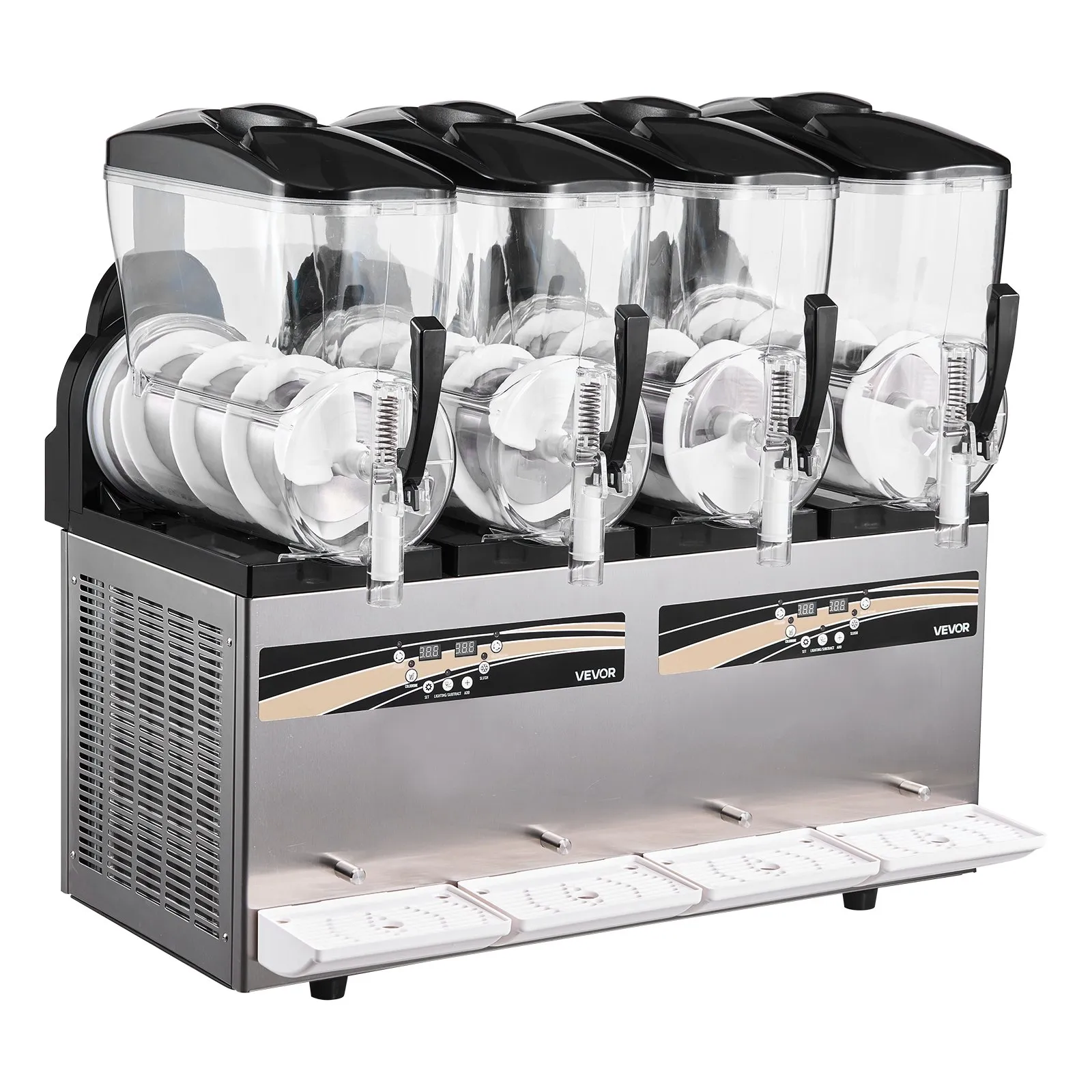 Stroj na ľadovú drť 4 x 12 l, 1650 W Elektrický výrobník margarity so samočistiacou funkciou, Vhodný na mrazené margarity, frappé, mliečne kokteily, šejky – Obrázok 3
