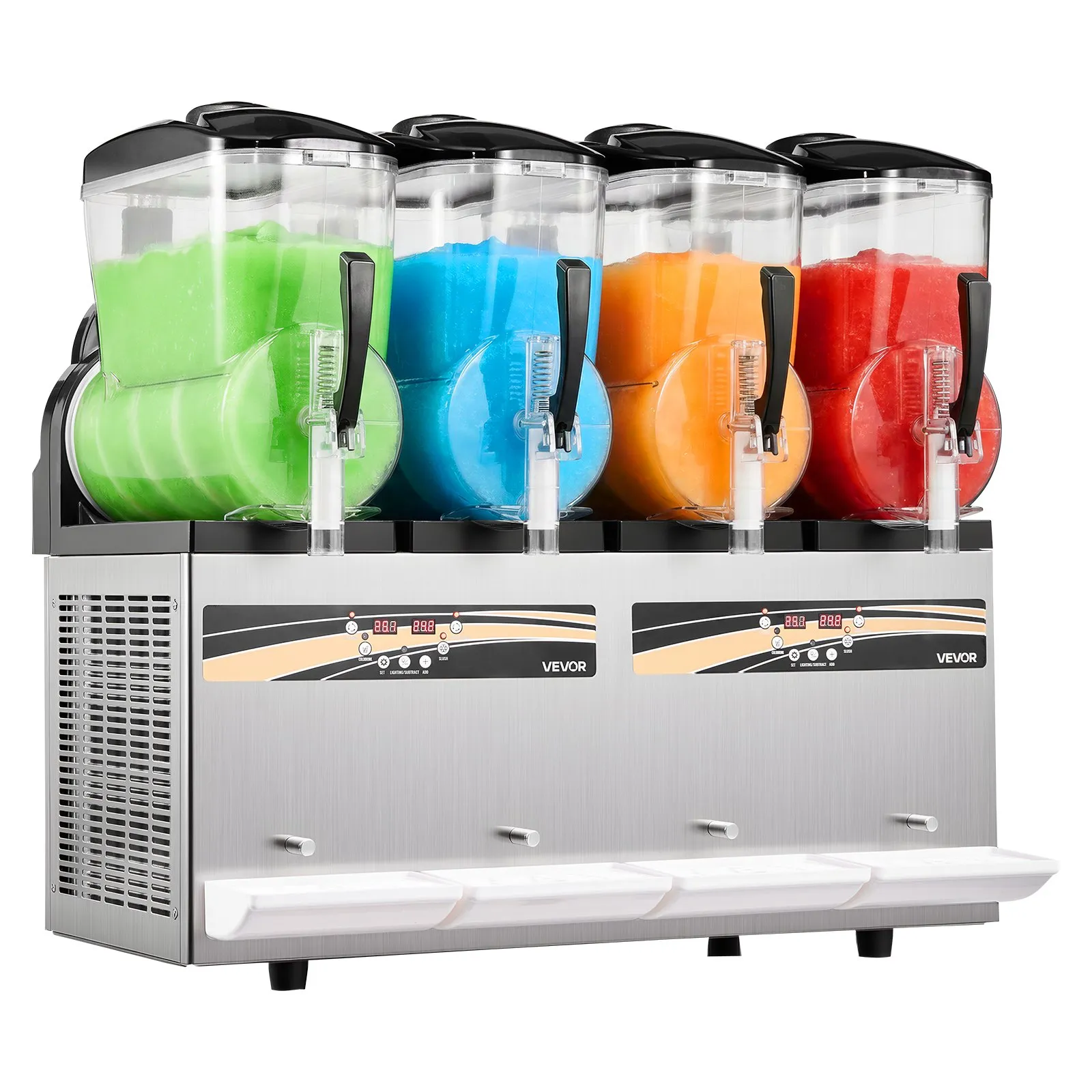Stroj na ľadovú drť 4 x 12 l, 1650 W Elektrický výrobník margarity so samočistiacou funkciou, Vhodný na mrazené margarity, frappé, mliečne kokteily, šejky – Obrázok 4