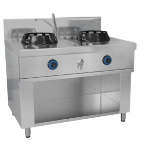 Plynová wok varná doska - 28 kW - 2 horáky - vrátane 1 kohútika