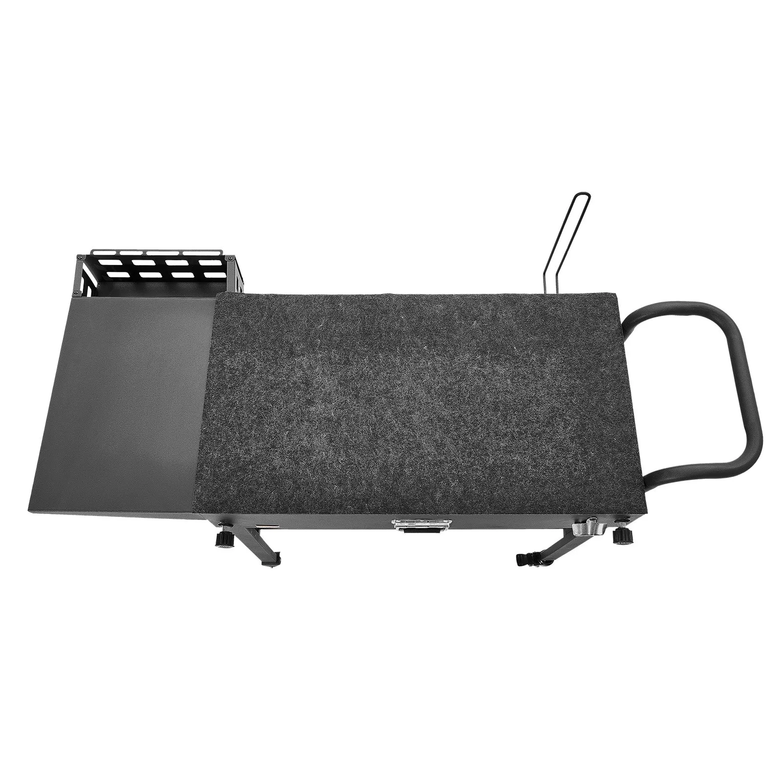 Vonkajší grilovací vozík 787x432 mm (veľkosť stola), skladací grilovací stôl s držiakom na vreckovky, háčikmi, kolieskami a bočným stolíkom, stôl na prípravu grilu, servírovací vozík na piknik, do kuchyne a záhrady – Obrázok 3