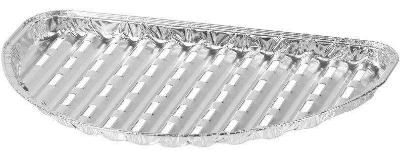 Miska MagicHome 33x19x2.0 cm, 4 ks, polkruhová, perforovaná, ALU – Obrázok 3