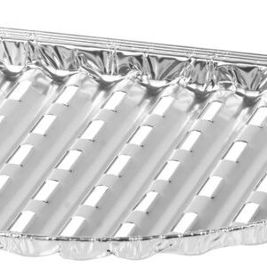 Miska MagicHome 33x19x2.0 cm, 4 ks, polkruhová, perforovaná, ALU
