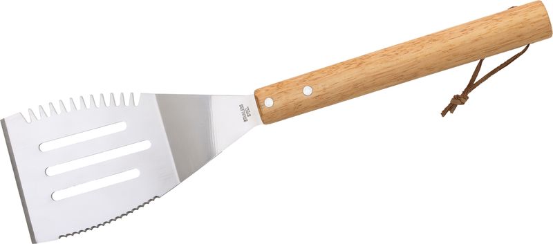Obracačka Strend Pro Grill, na grilovanie, nerez, s drevenou rúčkou, 41 cm – Obrázok 3