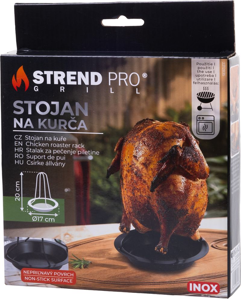 Stojan Strend Pro Grill, na kurča, na grilovanie celého kurčaťa, 17x20 cm – Obrázok 3