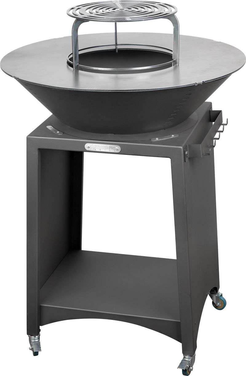 Gril Strend Pro Fiesta, prevedenie antracit, oceľ, priemer 75 cm, s ohniskom